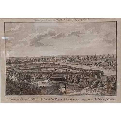 290 - Two 18th century engraved views of Paris, one engraved from Moore's New and Complete Collection of V... 