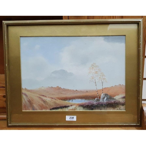 293A - James Greig - late 19th, early 20th century
 Watercolour and gouache
 Moorland scene, signed lower r... 