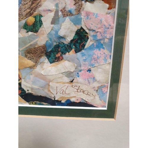 302 - Val Stacey (20th century school)
Collage 
Devils Chimney , Leckhampton Hill , Cheltenham
 signed low... 