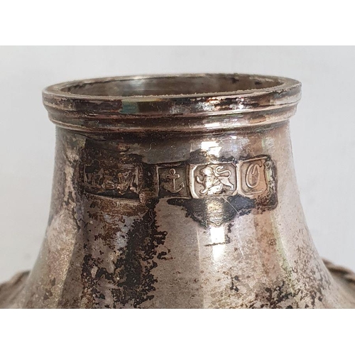 342 - Late 20th century silver sifter, Birmingham 1988, 3ozt, silver lidded salt with blue glass liner, si... 