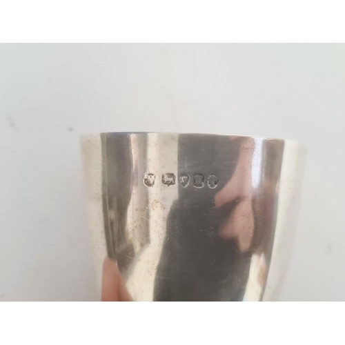 344 - Victorian silver goblet, plain, London 1875, maker's mark worn, 3.5ozt approx. 14cm high approx.