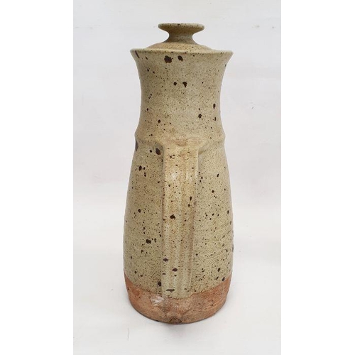 37 - Studio pottery baluster shaped vase with impress potter's mark to base, 24cm, Usch Spettigue lidded ... 