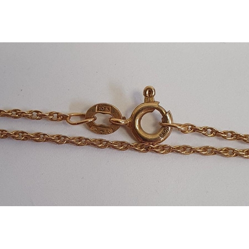 461 - 9ct gold rope pattern chain, small 9ct signet ring (damaged), fine 9ct bracelet, 10k fine chain and ... 