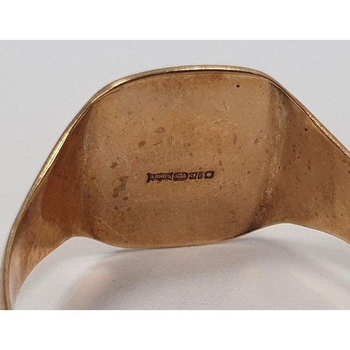 464 - Gent's 9ct gold signet ring, 3.2g approx.