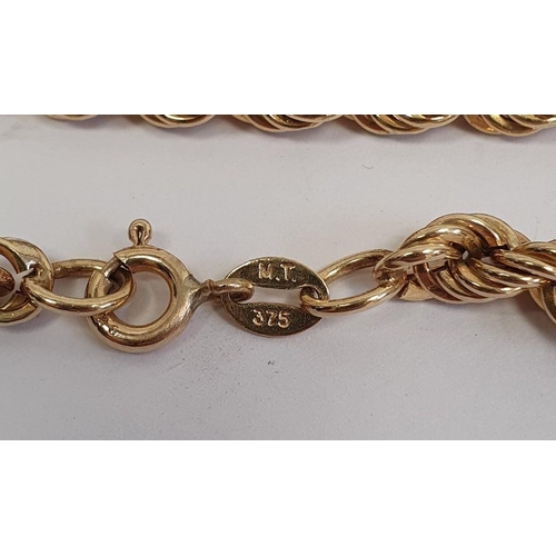 473 - 9ct gold ropetwist bracelet, approx. 3.5g