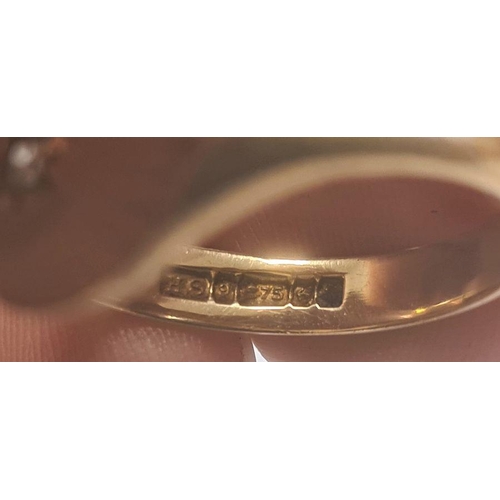 526 - 9ct gold and diamond gentleman's ring, 5.5g approx.