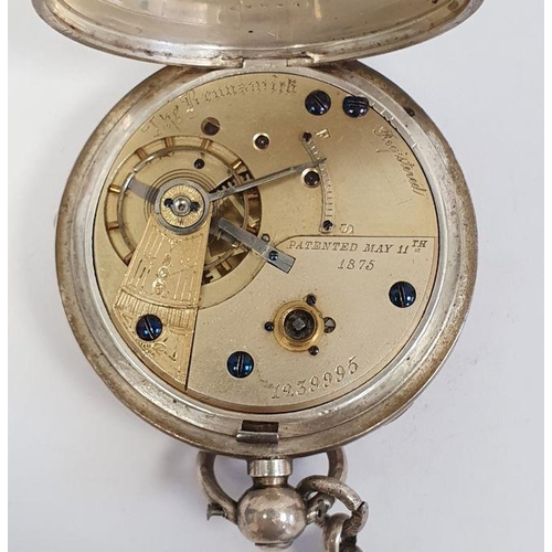 600 - Gentleman's Victorian silver open-faced pocket watch, key-winding (The Brunswick) Birmingham 1885, a... 