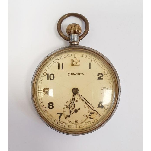 604 - Gentleman's Victorian JW Benson open-faced silver pocket watch, Roman numerals and subsidiary second... 