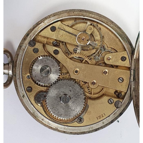 605 - Alpina silver open faced slim line pocket watch with subsidiary seconds dial, Junghans Process Time ... 