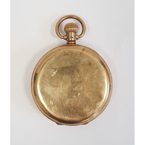 608 - 9ct gold Vertex open faced pocket watch, with subsidiary dial, inscribed to the inside ' Presented b... 