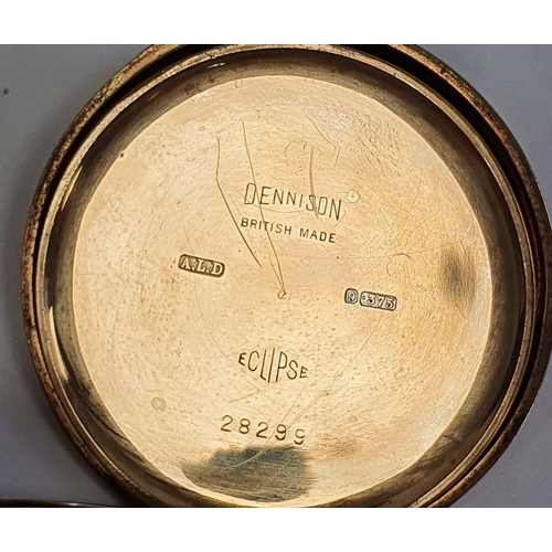 608 - 9ct gold Vertex open faced pocket watch, with subsidiary dial, inscribed to the inside ' Presented b... 