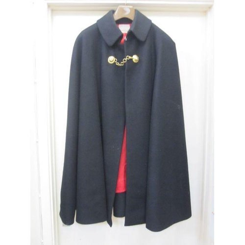 11 - Gentleman's military red and black wool short evening jacket with military brass and white metal but... 