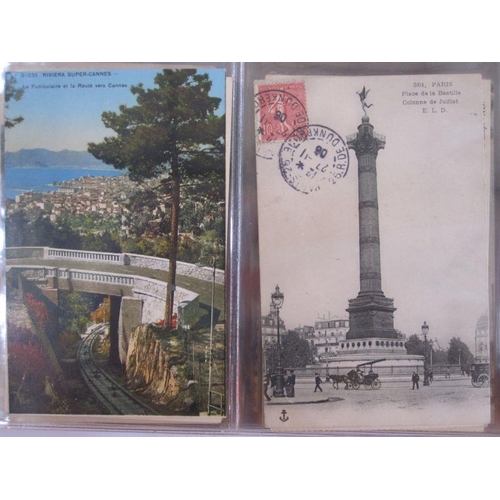 116 - Early 20th century album of souvenir postcards including Torquay, Margate, Falmouth, a smaller album... 