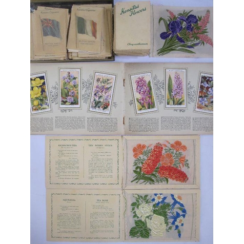 118 - Quantity of Kensitas cigarettes silk 'British Empire' cards, Kensitas 'Flowers', an album of 'Wild F... 