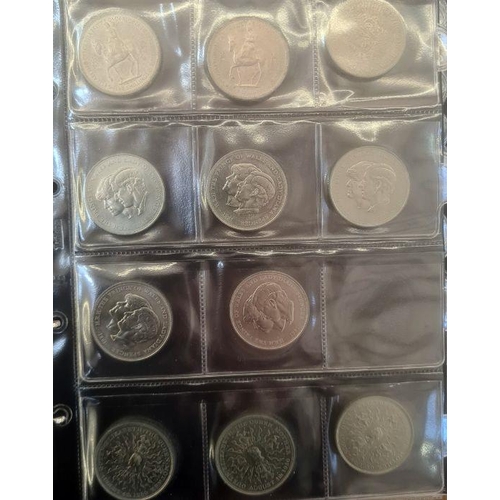 153 - Two albums of coins including silver shillings, sixpences, together with commemoratives