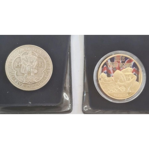 162 - Mixtures of coins including £20 fine silver George and the Dragon