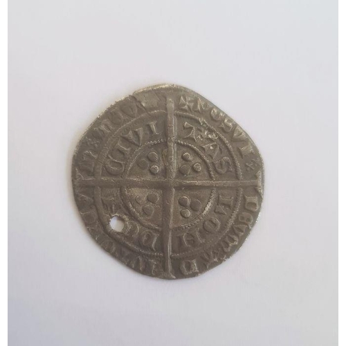 165 - Edward III, treaty period 1361 - 1369, London groat French title omitted. Ex Doubleday collection ho... 