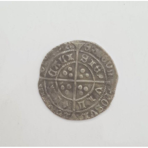 168 - Henry V, 1422-61, Pinecone-mascle groat, Calais (1431)-1432. Heavily tooled. S1875, weight 3.5g