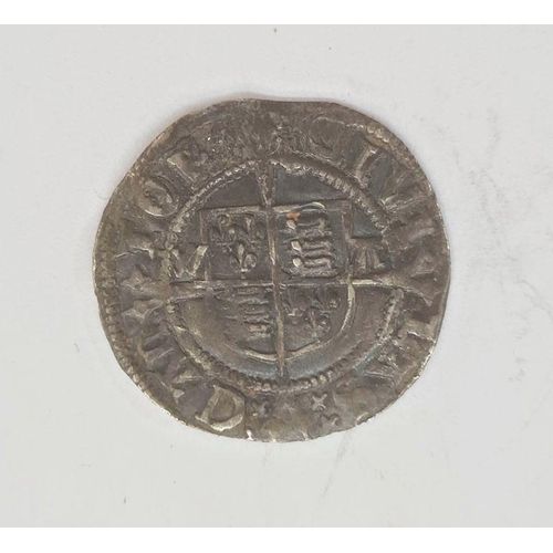 182 - Henry VIII 1509 - 47 half groat, WA by shield, archbishop Wareham Canterbury, weight 1.7g