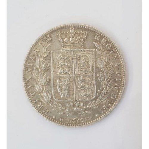 204 - Victoria 1837 - 1901 halfcrown, 1875 young head with ornate hair, reverse crown shield of arms. S. 3... 