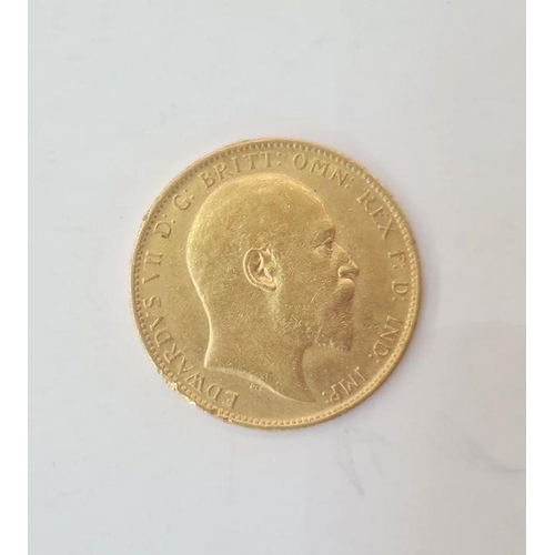 206 - Edward VII 1901 - 1910 gold sovereign, Perth mint 1906