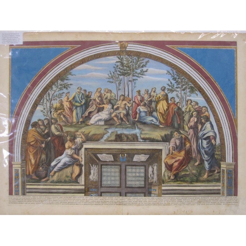 249 - Aquila Faraone Francesco, circa 1676-1740 after Raphael
 Handcoloured engravings 
 