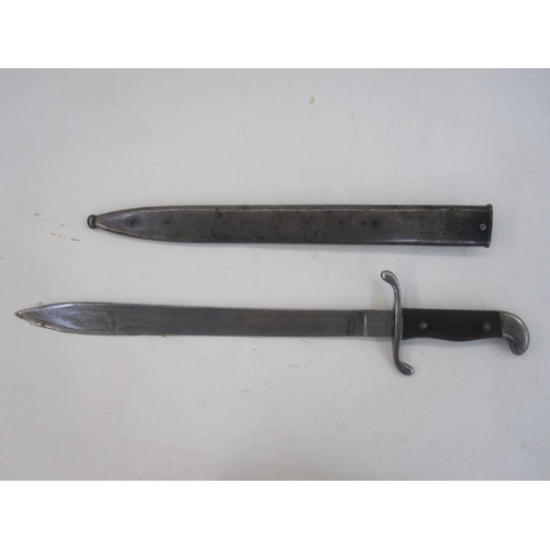 27G - Modelo Argentino 1909 butcher bayonet style. No rifle attachment, fittings made by Weyerberg Kirschb... 