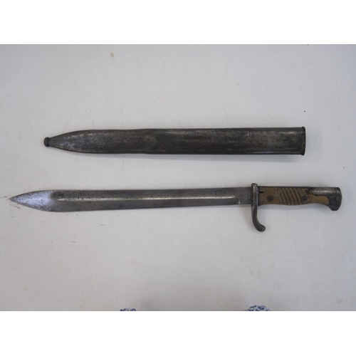 27H - WWI German Cito butcher bayonet with scabbard