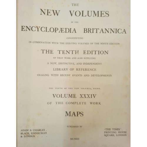 309 - Encyclopedia Britannica vol 24 only,  'Maps', Adam & Charles Black 1903, boxed sets of Bartholomew's... 