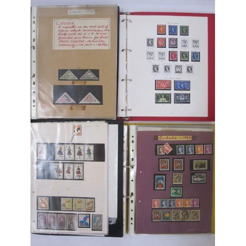 32 - 12 albums/folders with a few low value stamps, includes a printed album for UN stamps (no stamps) (1... 