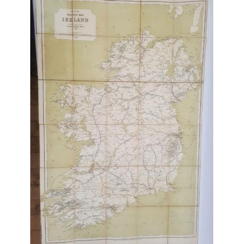 353 - Railwayana to include:-
 The Railway Clearing House Official Railway Map of Ireland, folding map, ba... 