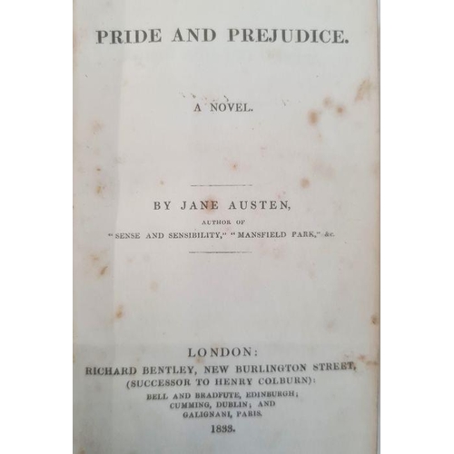 400 - Austen Jane [Bentley's Standard Novels] Richard Bentley 1833, five volumes in four: Pride and Prejud... 