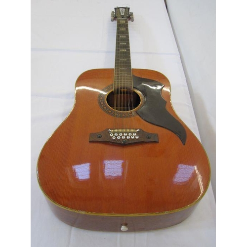 99 - Eko acoustic 12 string guitar, cased