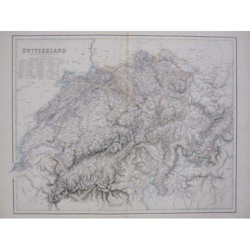 255 - Collection of 19th century World maps including Fullarton 1864 and others, in portfolio