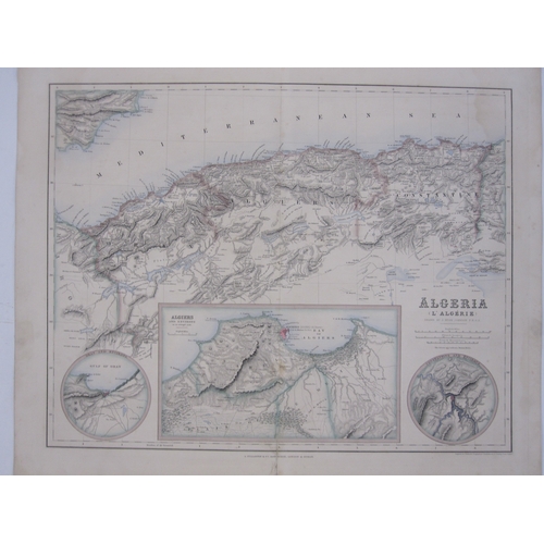 255 - Collection of 19th century World maps including Fullarton 1864 and others, in portfolio