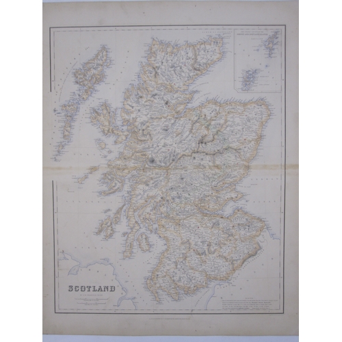 255 - Collection of 19th century World maps including Fullarton 1864 and others, in portfolio