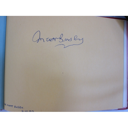 80 - Manchester United autograph book 1991 to 1995, to include Denis Law, Matt Busby, Bobby Charlton, Gar... 