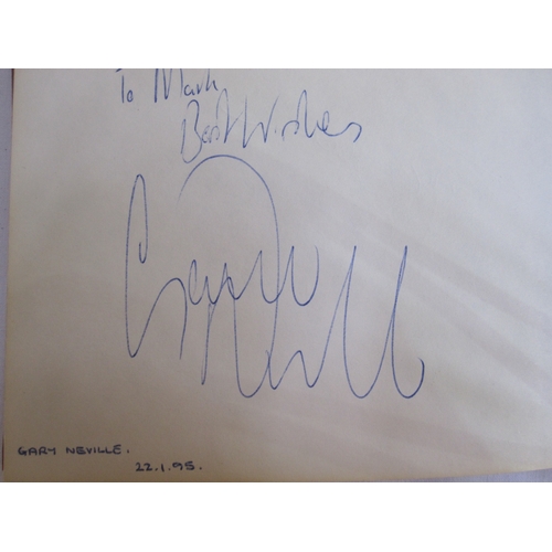 80 - Manchester United autograph book 1991 to 1995, to include Denis Law, Matt Busby, Bobby Charlton, Gar... 