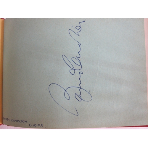 80 - Manchester United autograph book 1991 to 1995, to include Denis Law, Matt Busby, Bobby Charlton, Gar... 