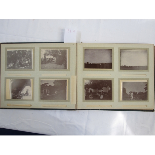 132 - Three early 20th century photograph albums of Asia, to include Polo in India, Chapra and various col... 