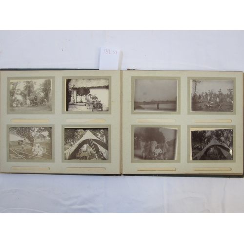 132 - Three early 20th century photograph albums of Asia, to include Polo in India, Chapra and various col... 