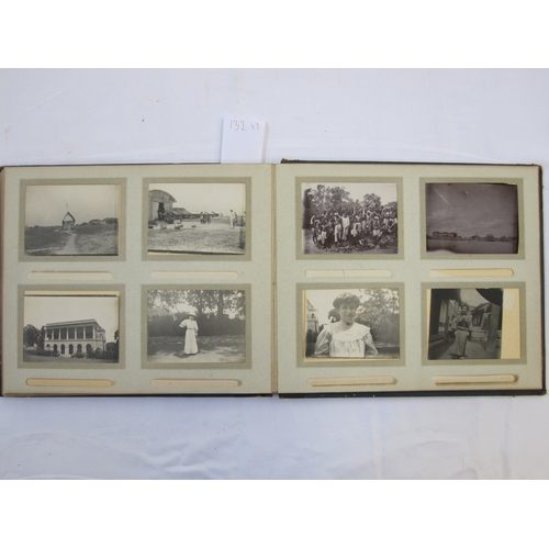 132 - Three early 20th century photograph albums of Asia, to include Polo in India, Chapra and various col... 