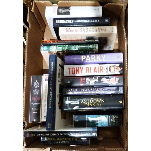 1034 - Various biographies, novels, hardbacks, paperbacks to include Tony Blair, Peter Mandelson, Paddy Ash... 