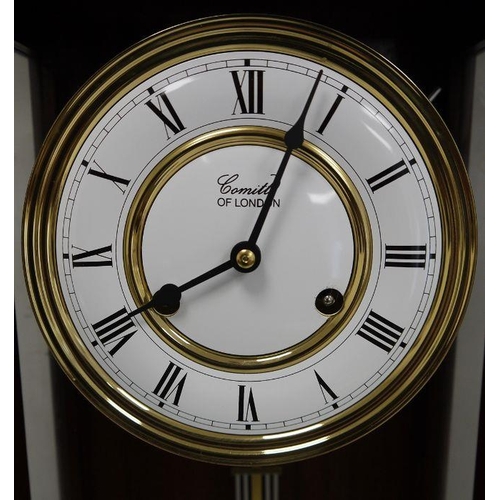 1054 - Comitti of London modern mahogany-cased wall clock