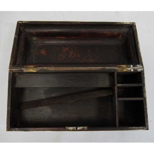 1075 - Eastern-style and metal inlaid box on bracket feet