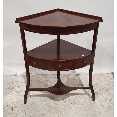 1278 - 19th century mahogany two-tier corner washstand and one further (2)