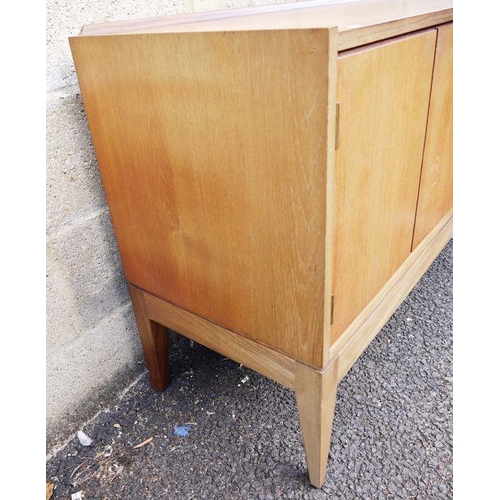 1315 - 20th century modern teak sideboard in the Danish - style, with four central drawers flanked by pair ... 