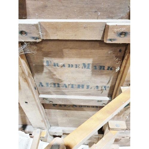 1362 - Folding campaign table with label underneath 'Allan Jones & Co, Gloucester'