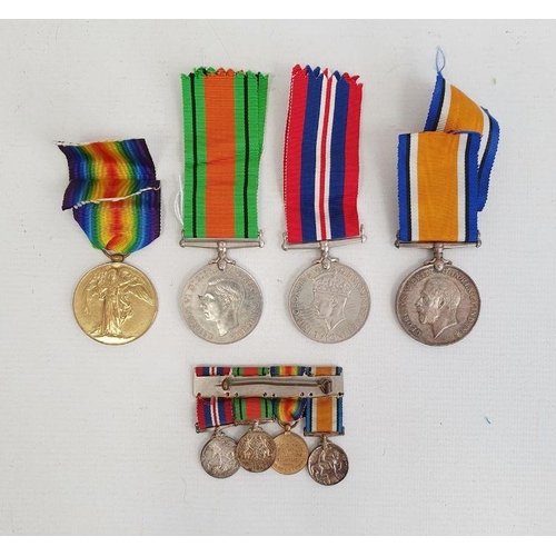 192 - Four WWII medals to Lt RS Willis RAF and a bar of four miniatures