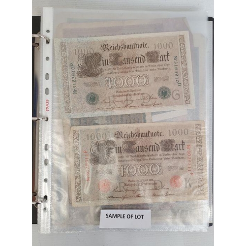 197 - Folder of old banknotes, various